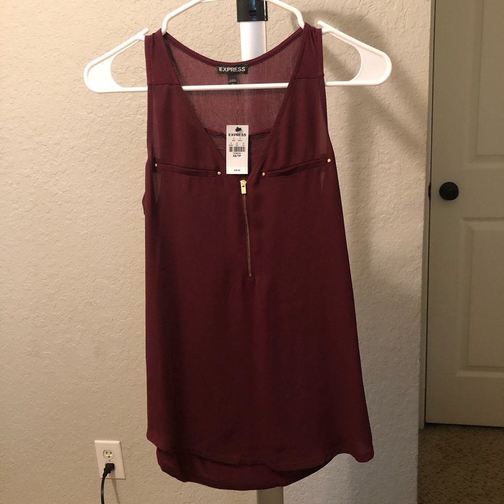 Express burgundy tank top